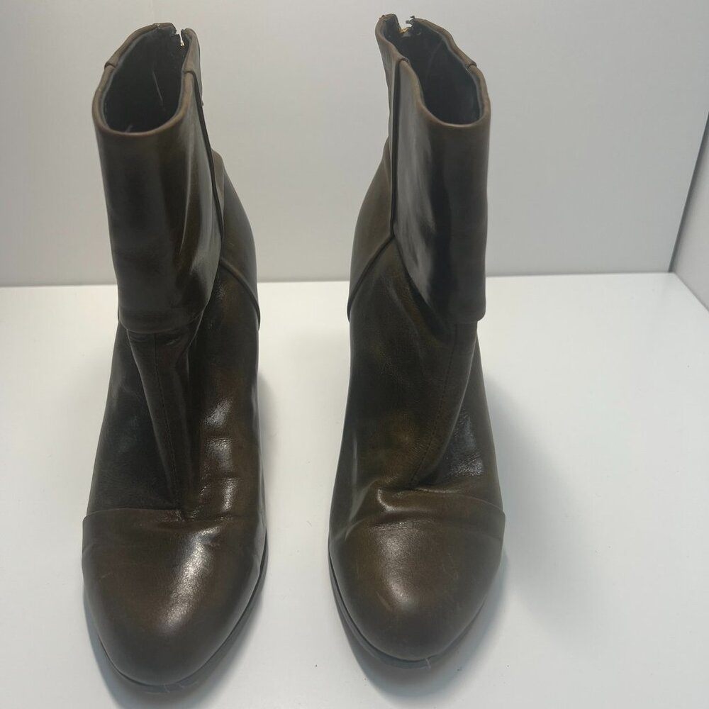 Rag & Bone Newbury Ankle Boots Size 38 Army Green/Brown Color